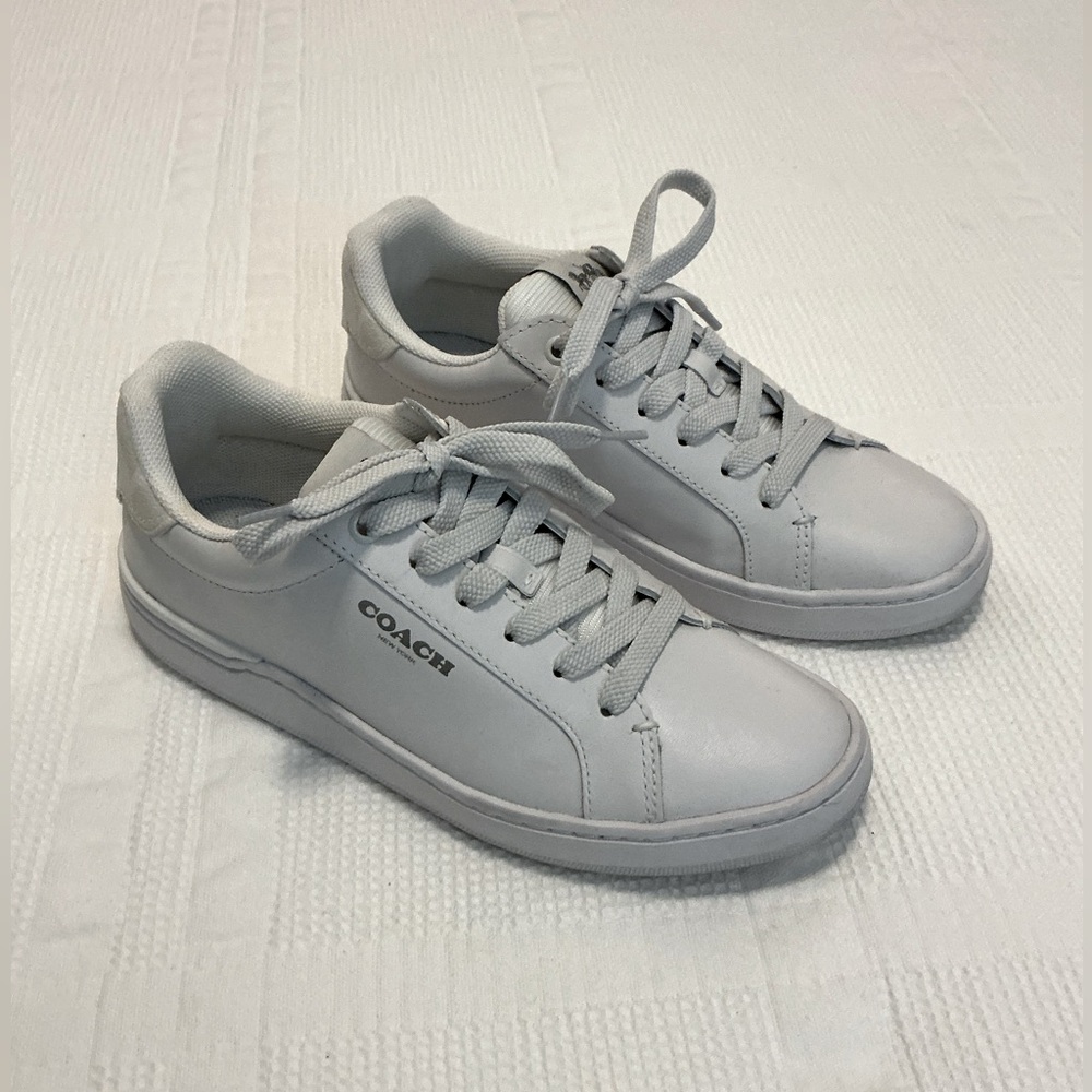Coach All White Leather Sneakers